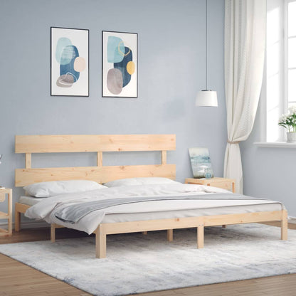 Bed Frame Without Mattress Solid Wood Pine