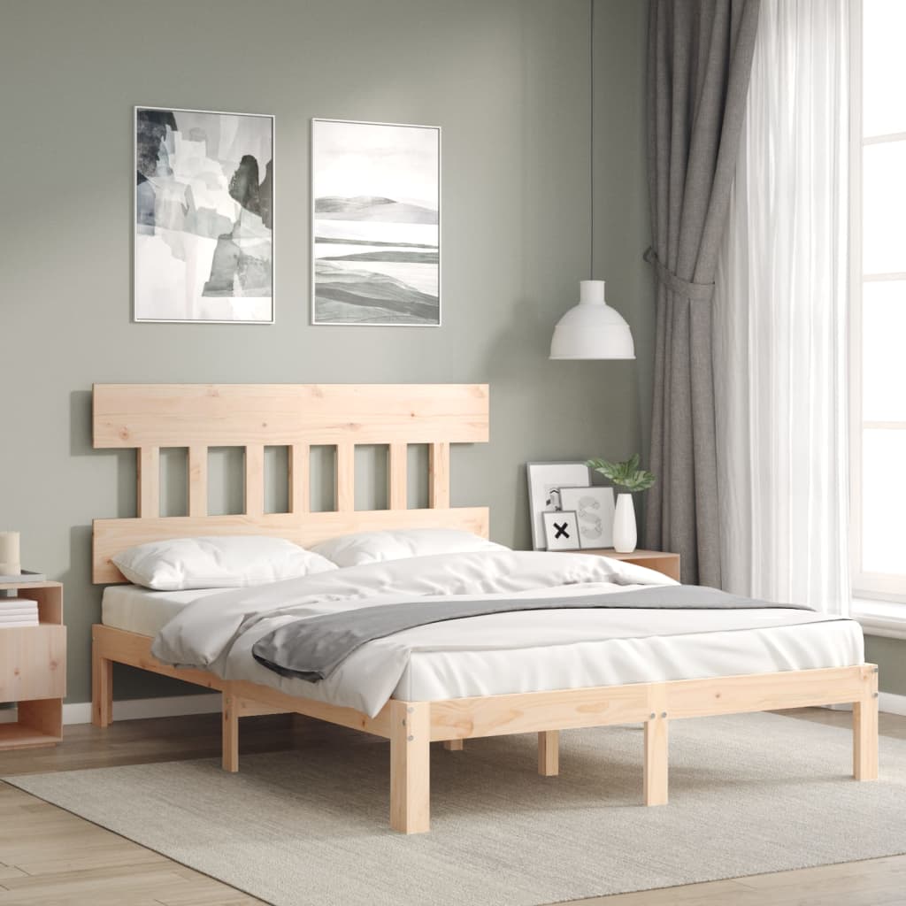 Bed Frame Without Mattress Solid Wood Pine