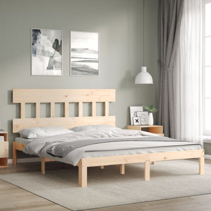 Bed Frame Without Mattress Solid Wood Pine