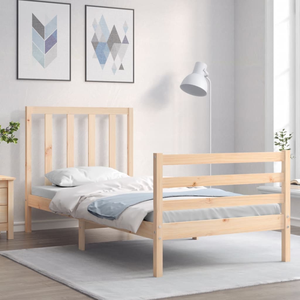 Bed Frame Without Mattress Solid Wood Pine