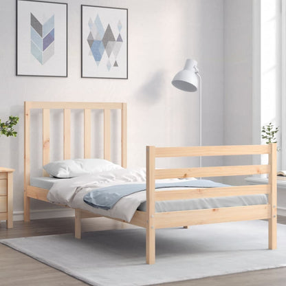 Bed Frame Without Mattress Solid Wood Pine