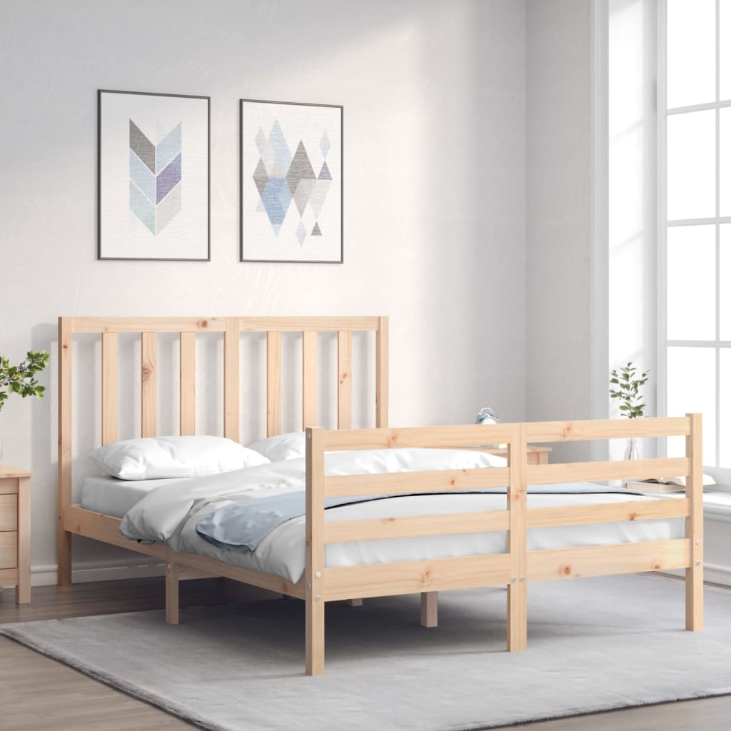 Bed Frame Without Mattress Solid Wood Pine