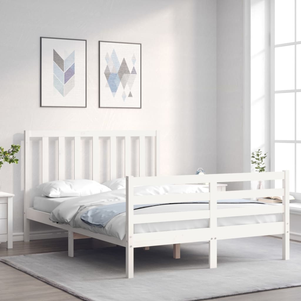 Bed Frame Without Mattress Solid Wood Pine