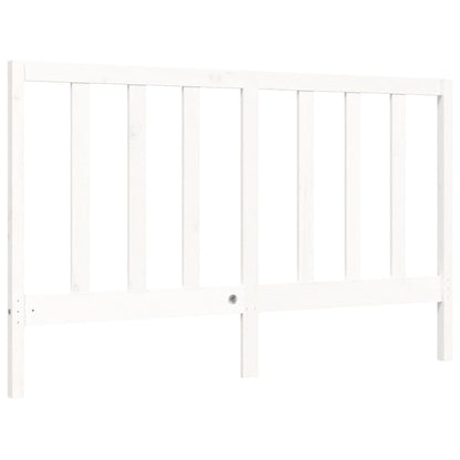 Bed Frame Without Mattress White 150X200 Cm Solid Wood Pine