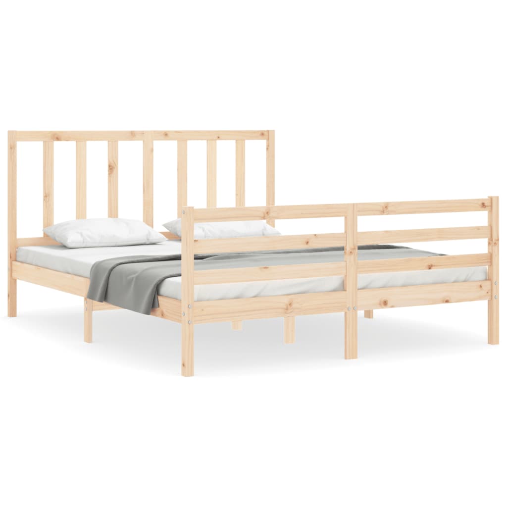 Bed Frame Without Mattress Solid Wood Pine