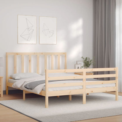 Bed Frame Without Mattress Solid Wood Pine