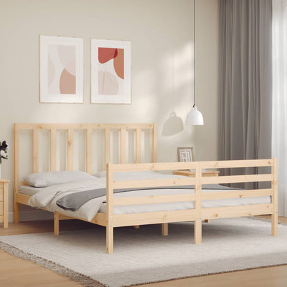 Bed Frame Without Mattress Solid Wood Pine
