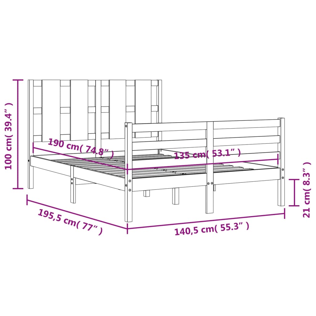 Bed Frame Without Mattress Solid Wood