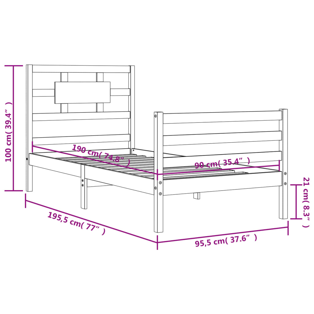 Bed Frame Without Mattress Solid Wood