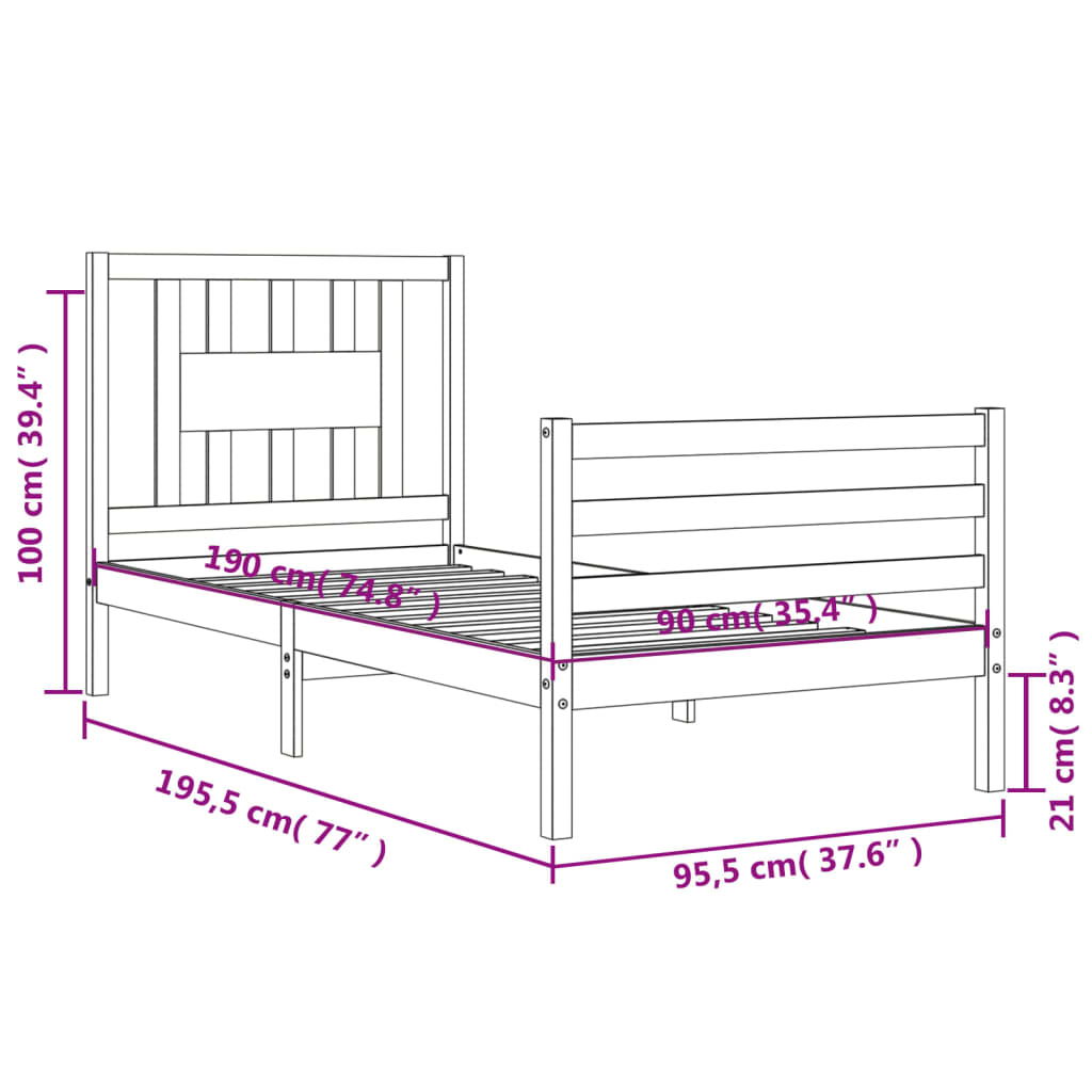 Bed Frame Without Mattress Solid Wood