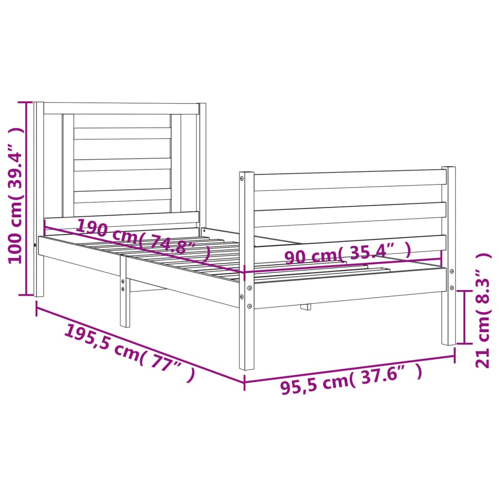 Bed Frame Without Mattress Solid Wood