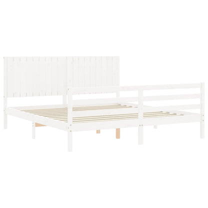 Bed Frame Without Mattress 183X203 Cm King Solid Wood