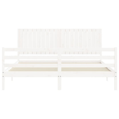 Bed Frame Without Mattress 183X203 Cm King Solid Wood