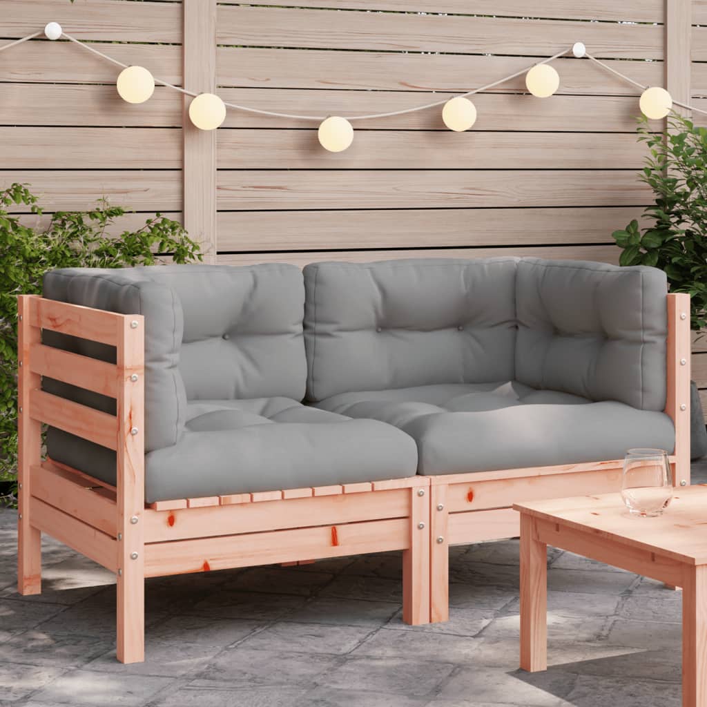 3 Piece Garden Lounge Set With Cream Cushions Solid Pinewood