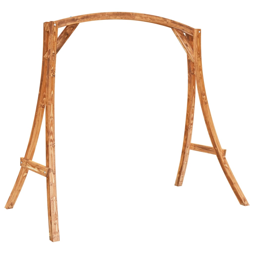Swing Bench Solid Wood Spruce With Teak Finish