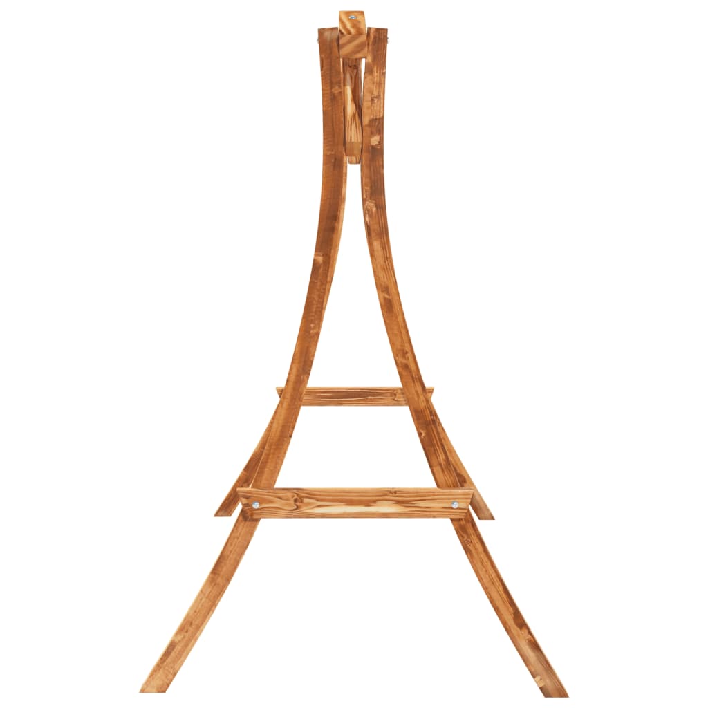 Swing Bench Solid Wood Spruce With Teak Finish