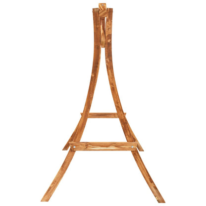 Swing Chair With Cushion Solid Wood Spruce With Teak Finish