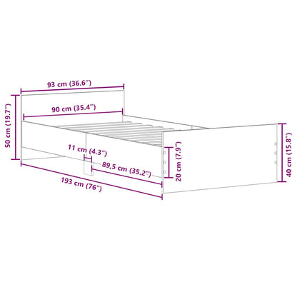Bed Frame Without Mattress Engineered Wood