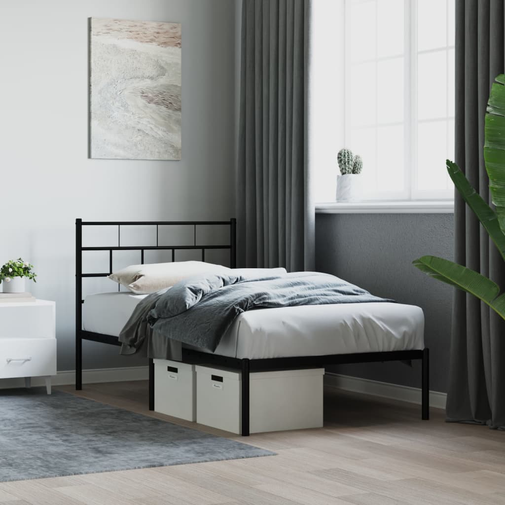 Metal Bed Frame Without Mattress 183X203 Cm King