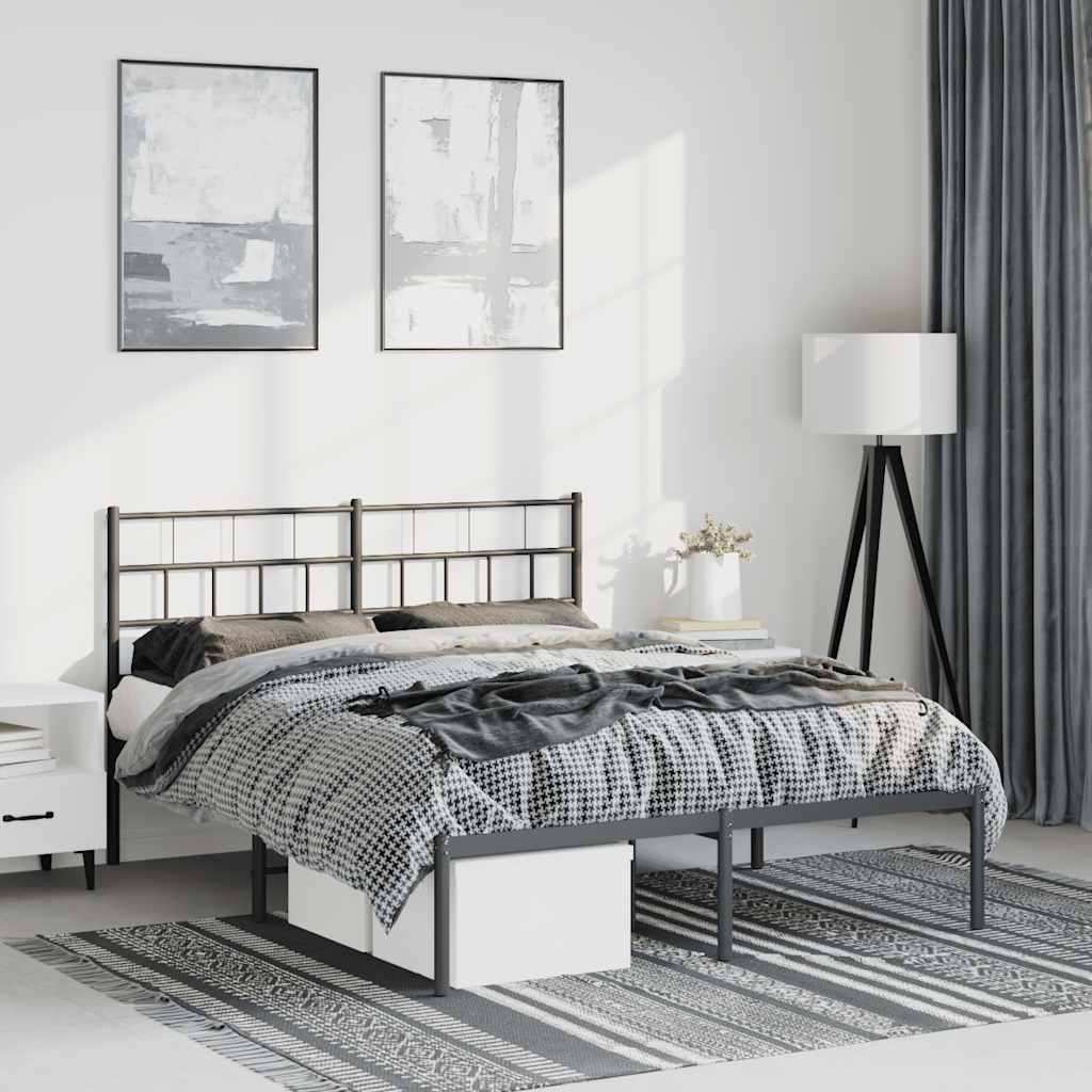 Metal Bed Frame Without Mattress 183X203 Cm King