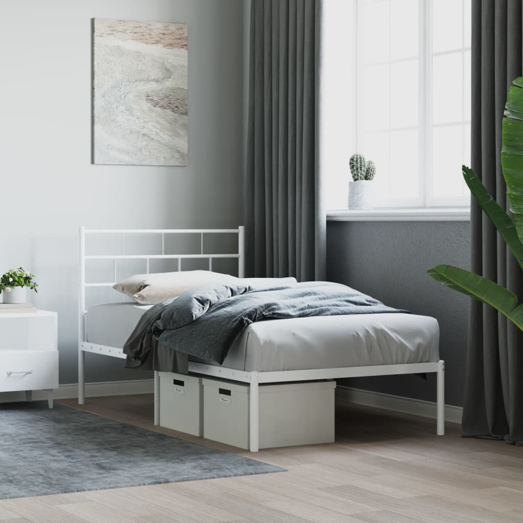 Metal Bed Frame Without Mattress 183X203 Cm King