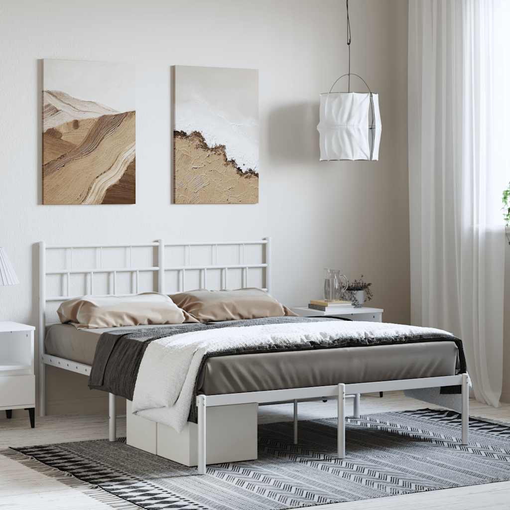 Metal Bed Frame Without Mattress 183X203 Cm King