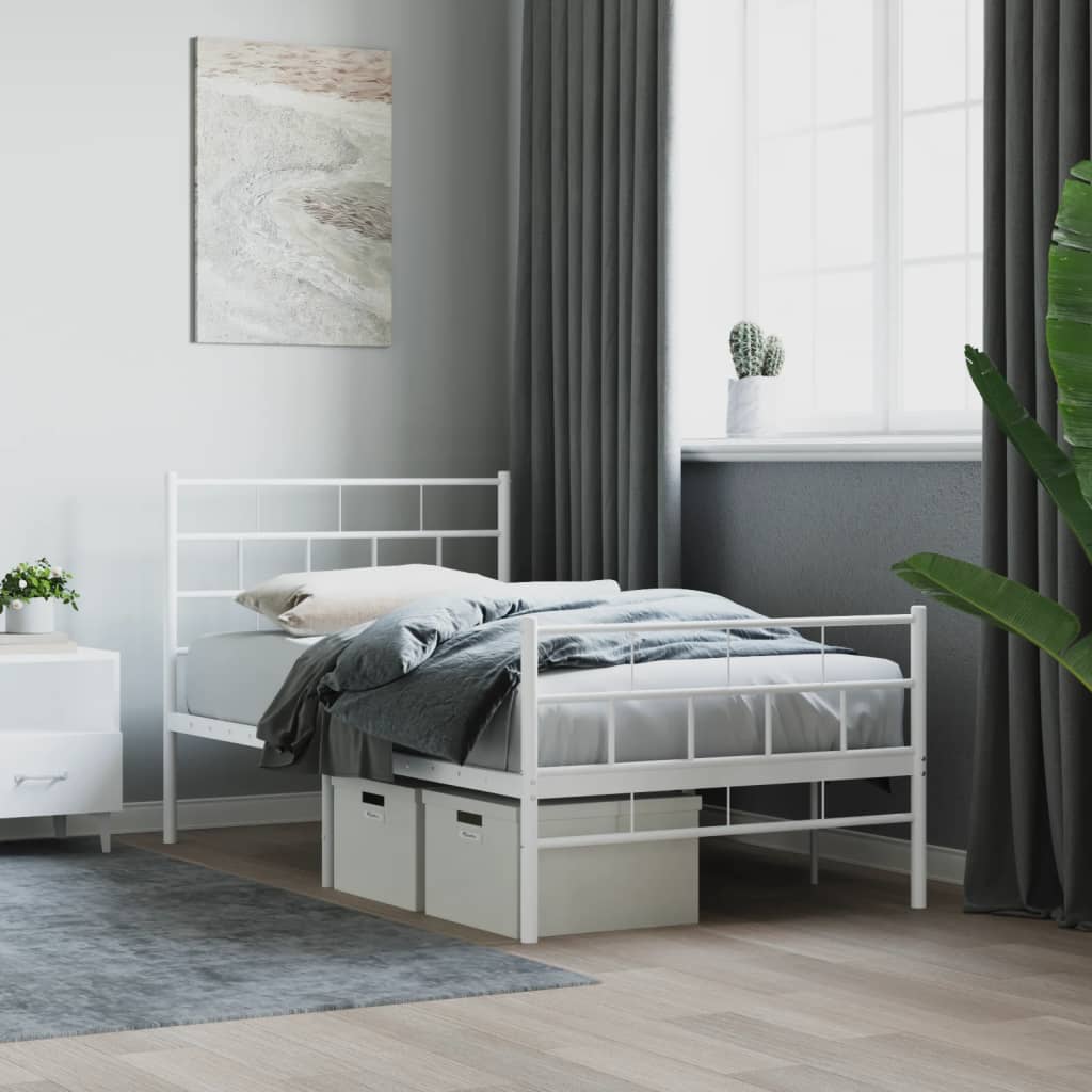 Metal Bed Frame Without Mattress 183X203 Cm King