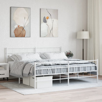 Metal Bed Frame Without Mattress 183X203 Cm King