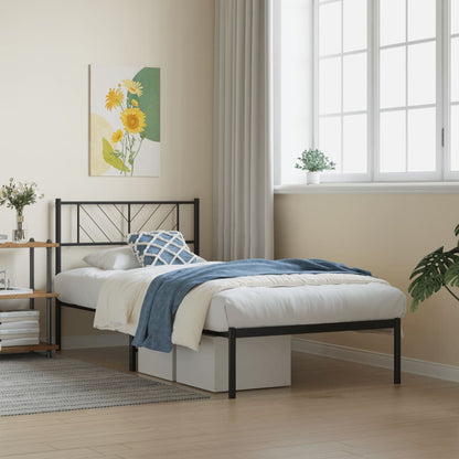 Metal Bed Frame Without Mattress With Footboard 183X203 Cm King