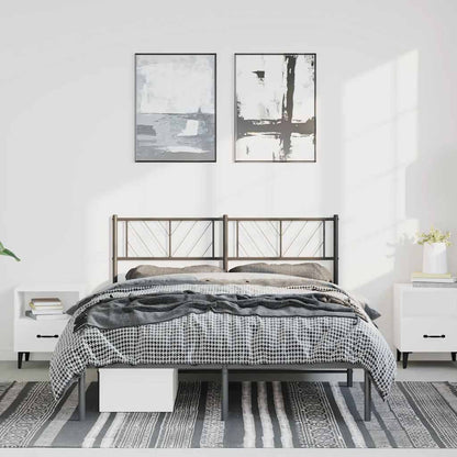 Metal Bed Frame Without Mattress With Footboard 183X203 Cm King