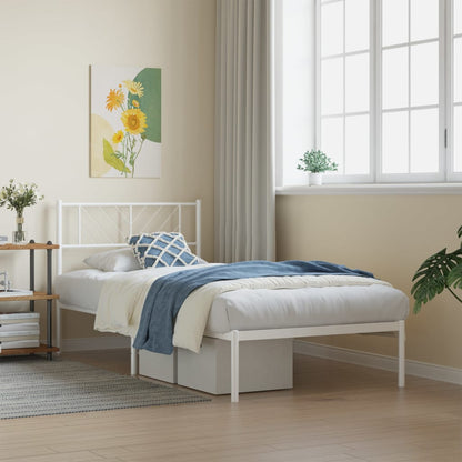 Metal Bed Frame Without Mattress With Footboard 183X203 Cm King