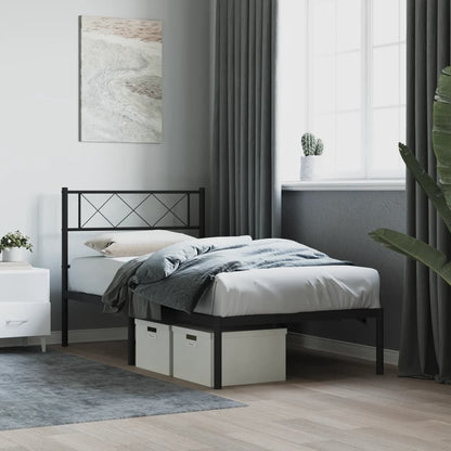 Metal Bed Frame Without Mattress With Footboard