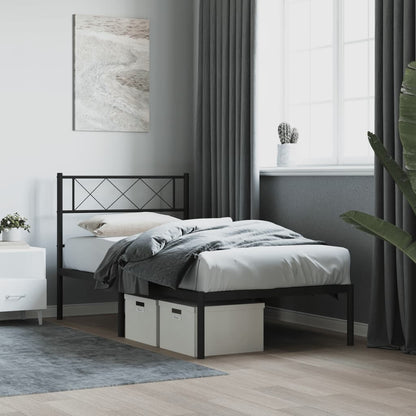 Metal Bed Frame Without Mattress With Footboard