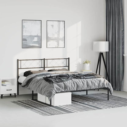 Metal Bed Frame Without Mattress With Footboard