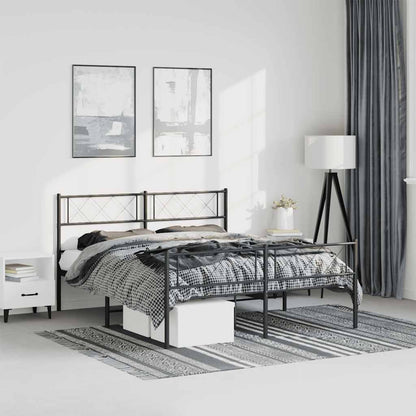 Metal Bed Frame Without Mattress With Footboard