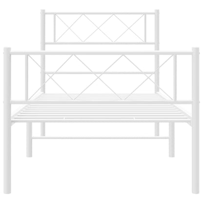 Metal Bed Frame Without Mattress With Footboard