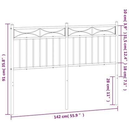 Metal Headboard 137 Cm Double