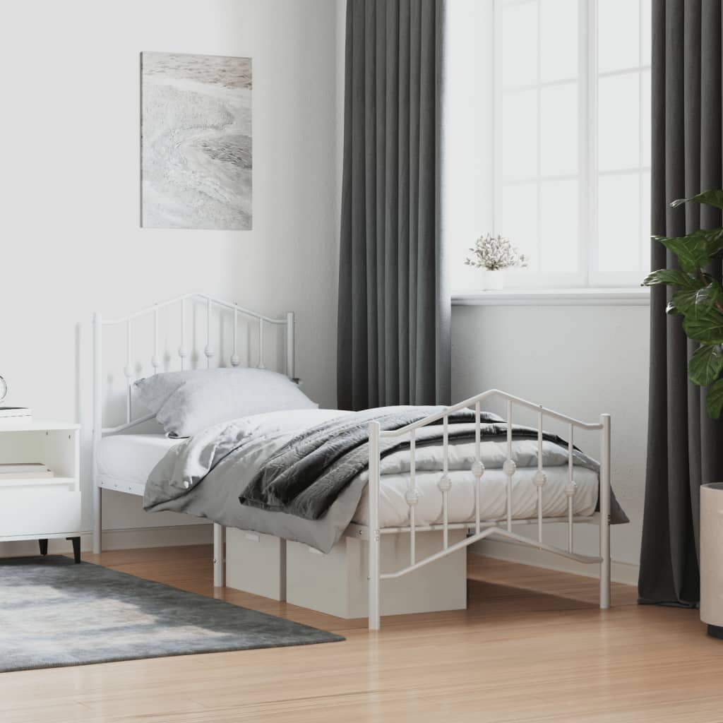 Metal Bed Frame Without Mattress 183X203 Cm King