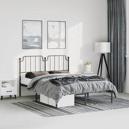 Metal Bed Frame Without Mattress With Footboard 