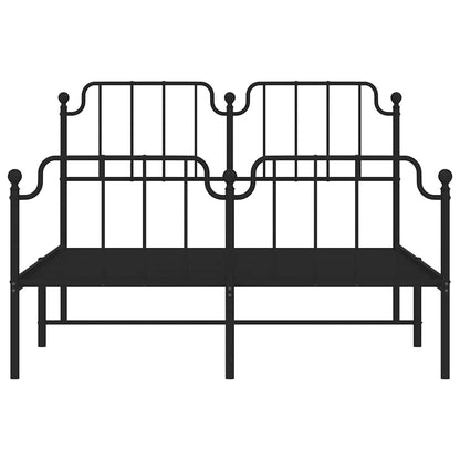 Metal Bed Frame Without Mattress With Footboard 