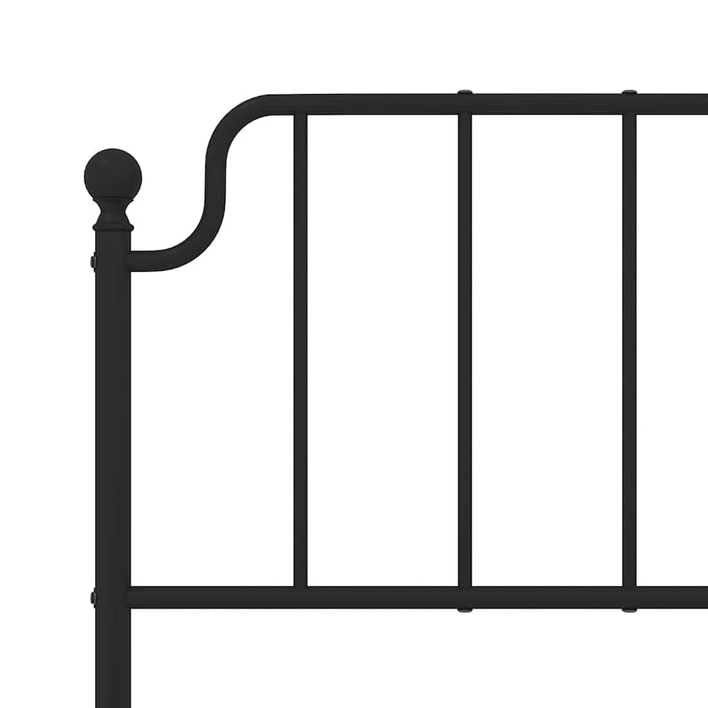 Metal Bed Frame Without Mattress With Footboard 
