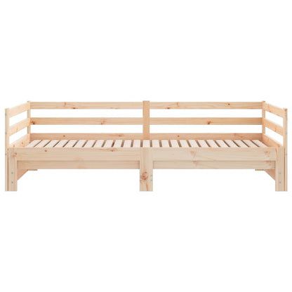 Day Bed With Trundle Without Mattress 90X190 Cm Solid Wood
