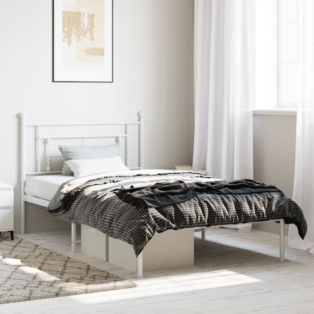 Metal Bed Frame Without Mattress King Single