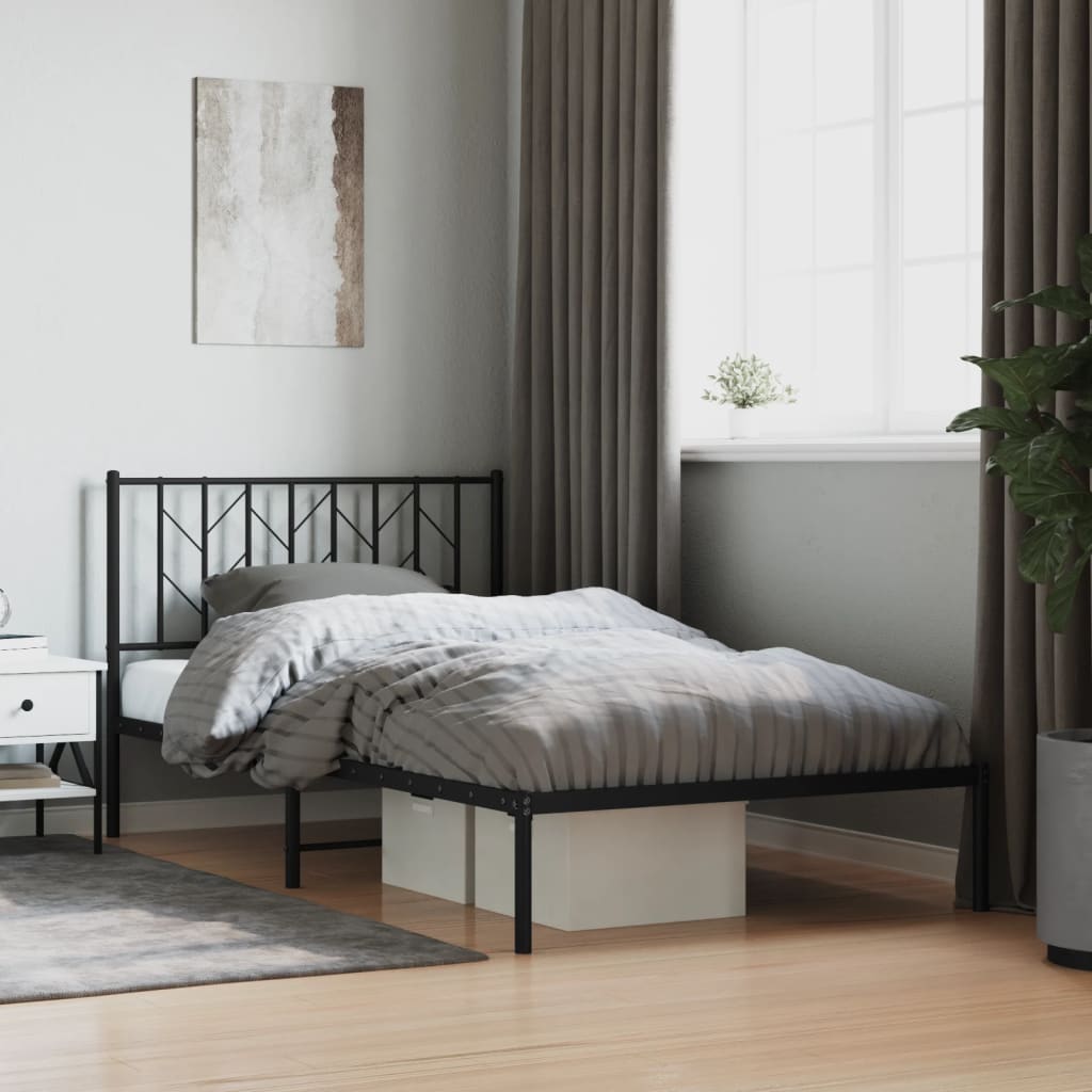 Metal Bed Frame Without Mattress With Footboard