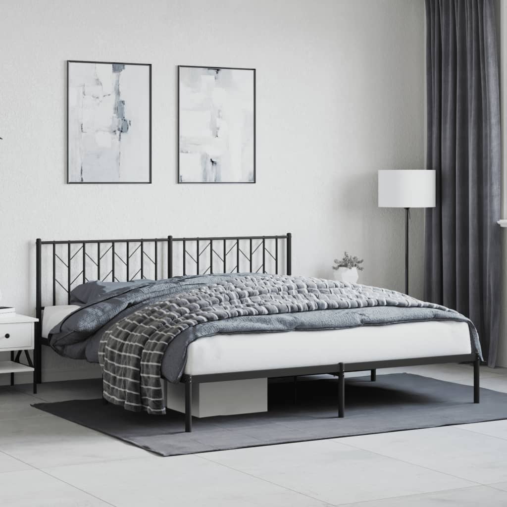 Metal Bed Frame Without Mattress With Footboard