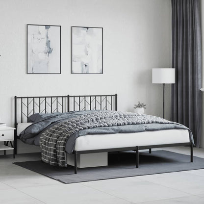 Metal Bed Frame Without Mattress With Footboard