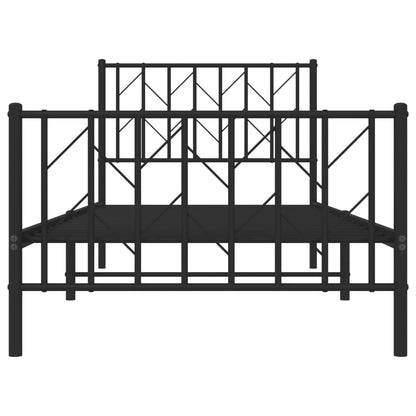 Metal Bed Frame Without Mattress With Footboard