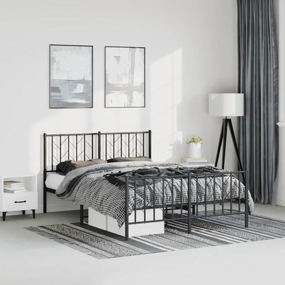 Metal Bed Frame Without Mattress With Footboard