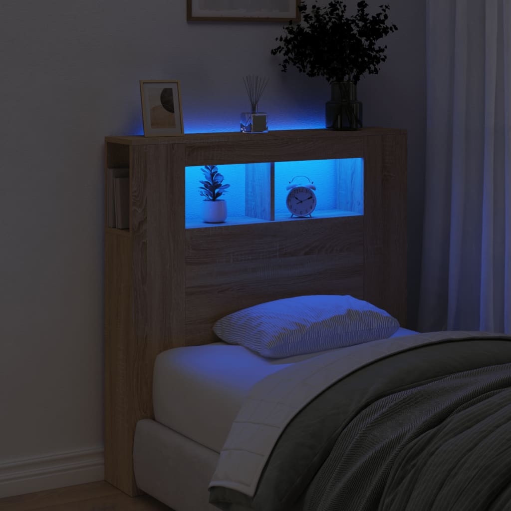 Led Headboard 100 Cm Engineered Wood