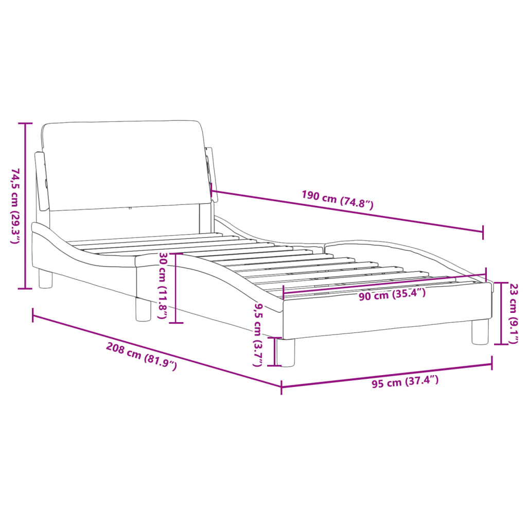 Bed Frame &quot;Dover&quot; Velvet